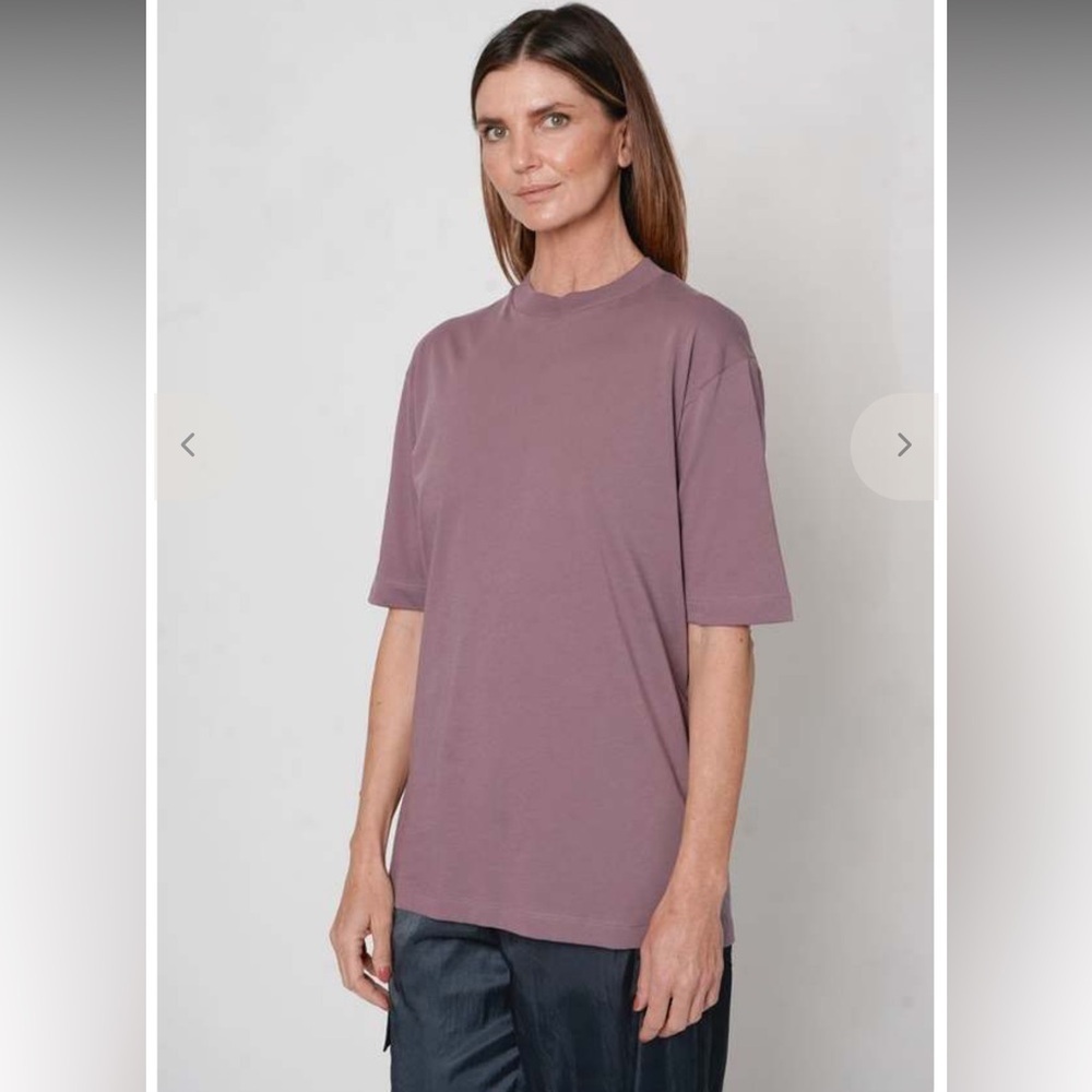 A New Day Women's Elbow Sleeve Mock Turtleneck Ribbed T-Shirt purple color - Picture 5 of 7